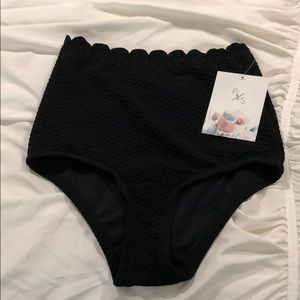 High-Waisted Scalloped Bikini Bottoms